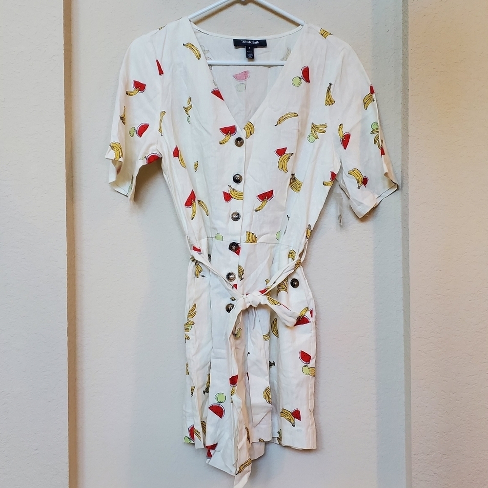 Modcloth Linen Blend Romper.  Size 8